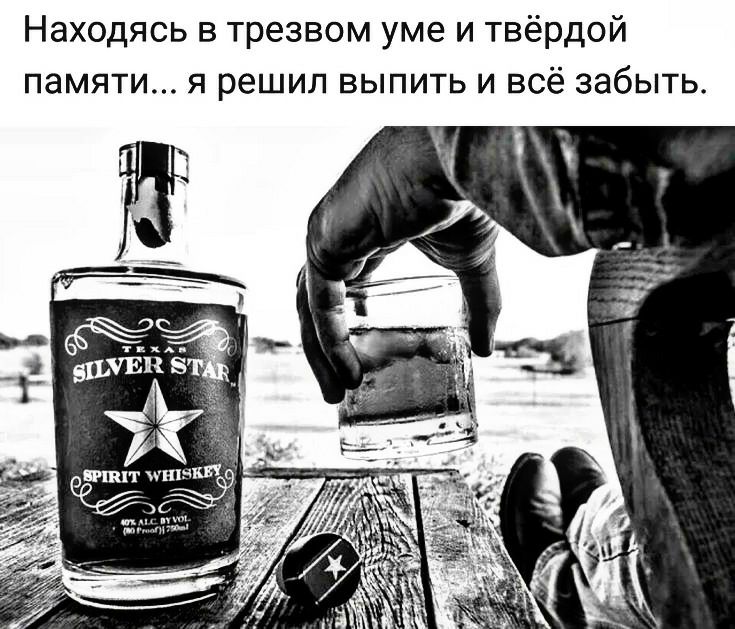Находясь в трезвом уме и твёрдой памяти Я решил ВЫПИТЬ И ВСЁ забыть