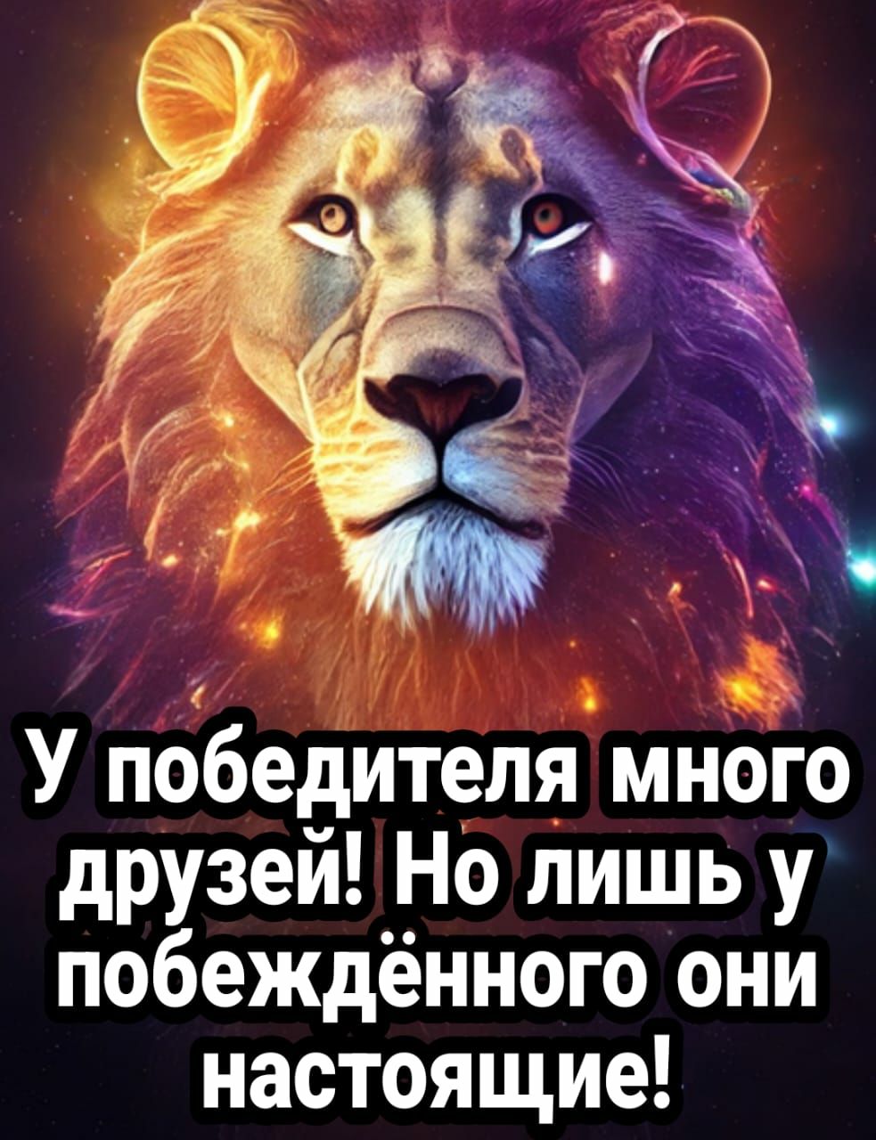 У победителя много друзей Но лишь у побеждённого они настоящие
