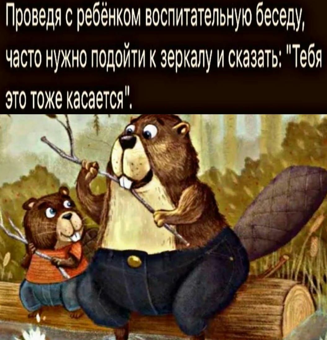 Проведя с ребёнком воспитательную беседу часто нужно подойти к зеркалу и оказать Тебя это тоже касается