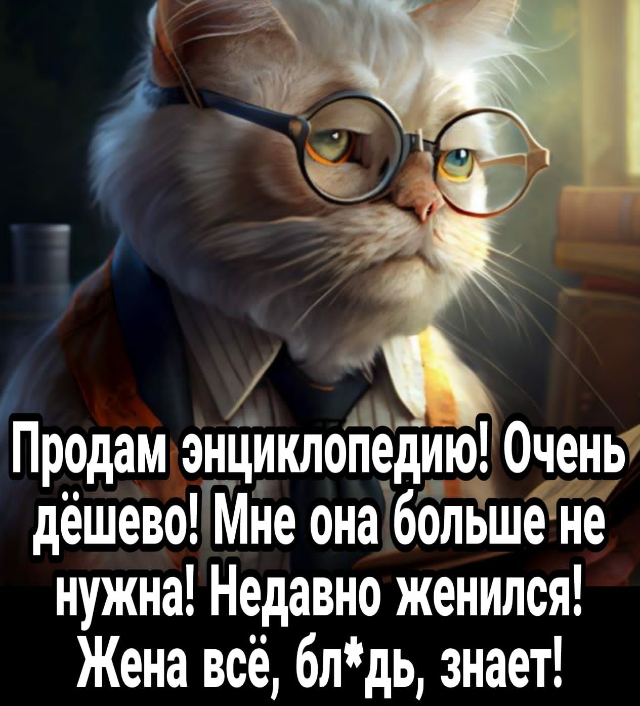 Продам энциклопедию Очень дёшево Мне она большене нужна Недавно женился Жена всё блдь знает