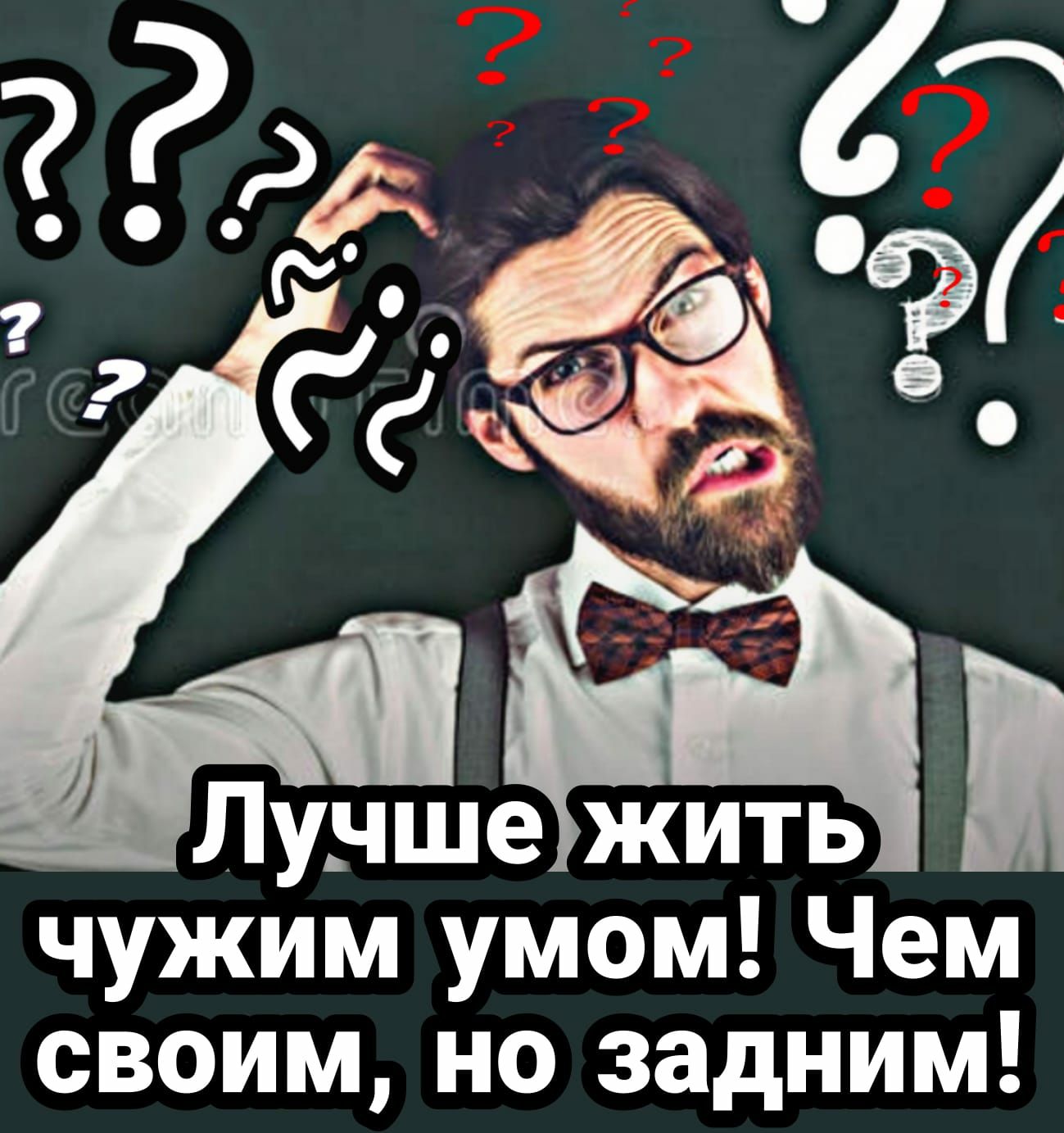 Лучшеіжить чужим умом Чем своим но задним