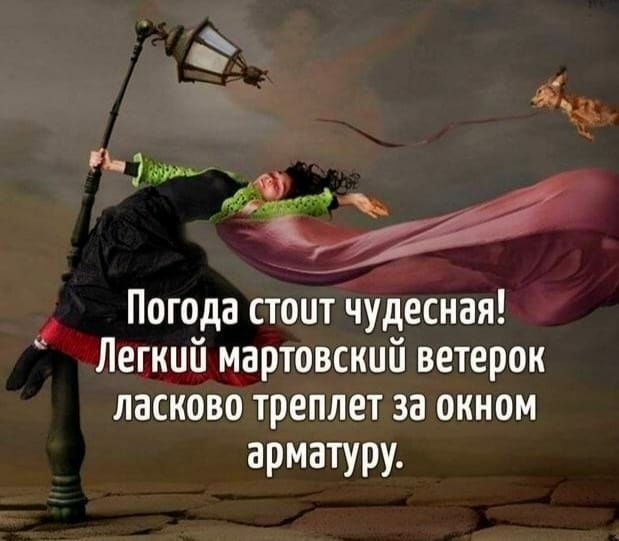 Погода стоит чудесная Легкий мартовский ветерок ласково треплет за окном арматуру