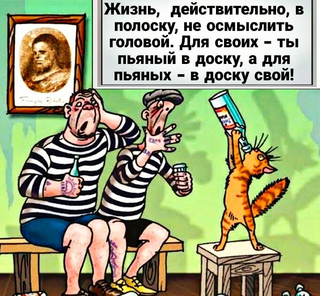 Жизнь действительно в полоску не осмыслить головой для своих ты пьяный в доску а для пьяных в доску свой