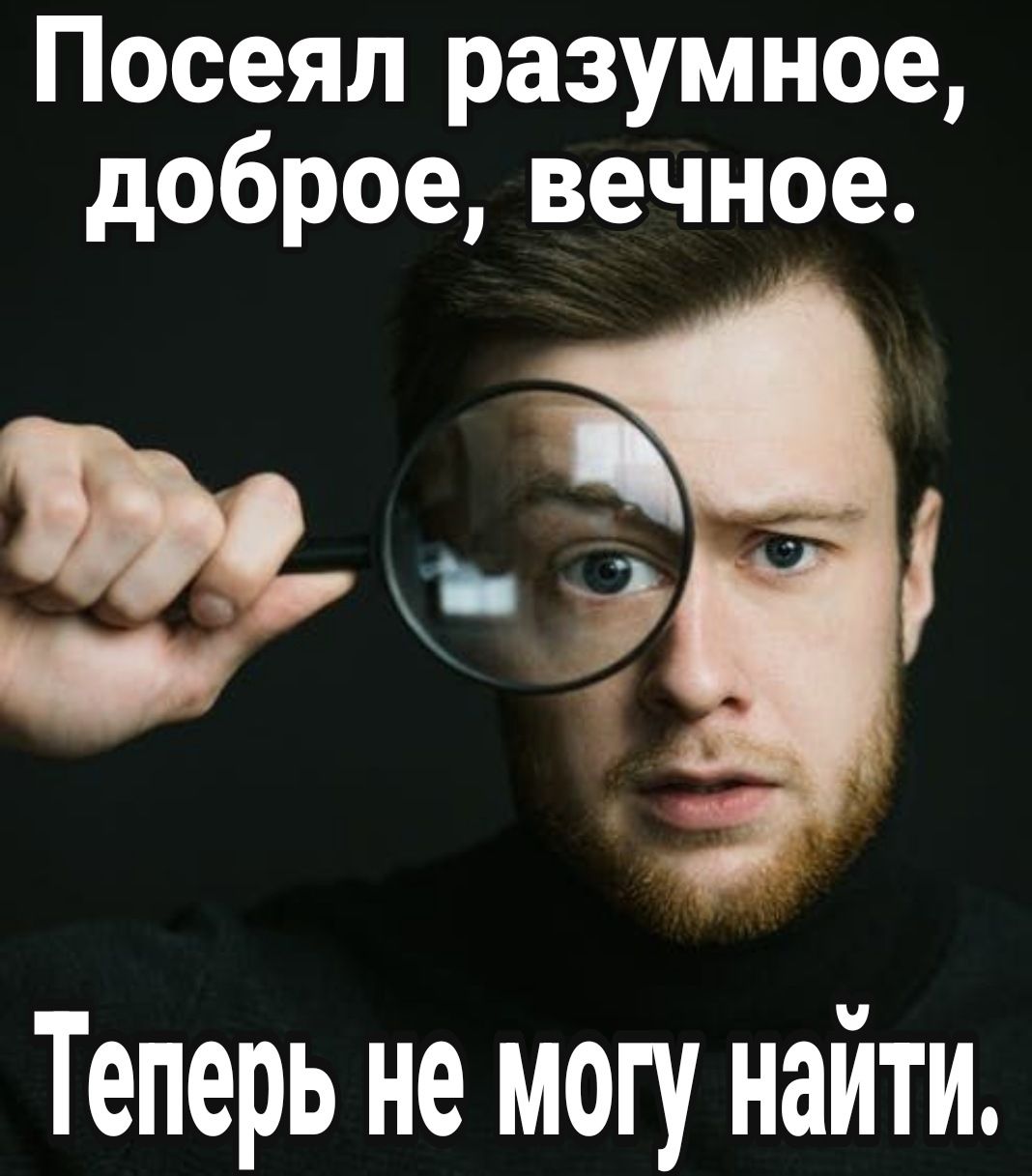 Посеял разумное доброе вечное Теперь не могу найти