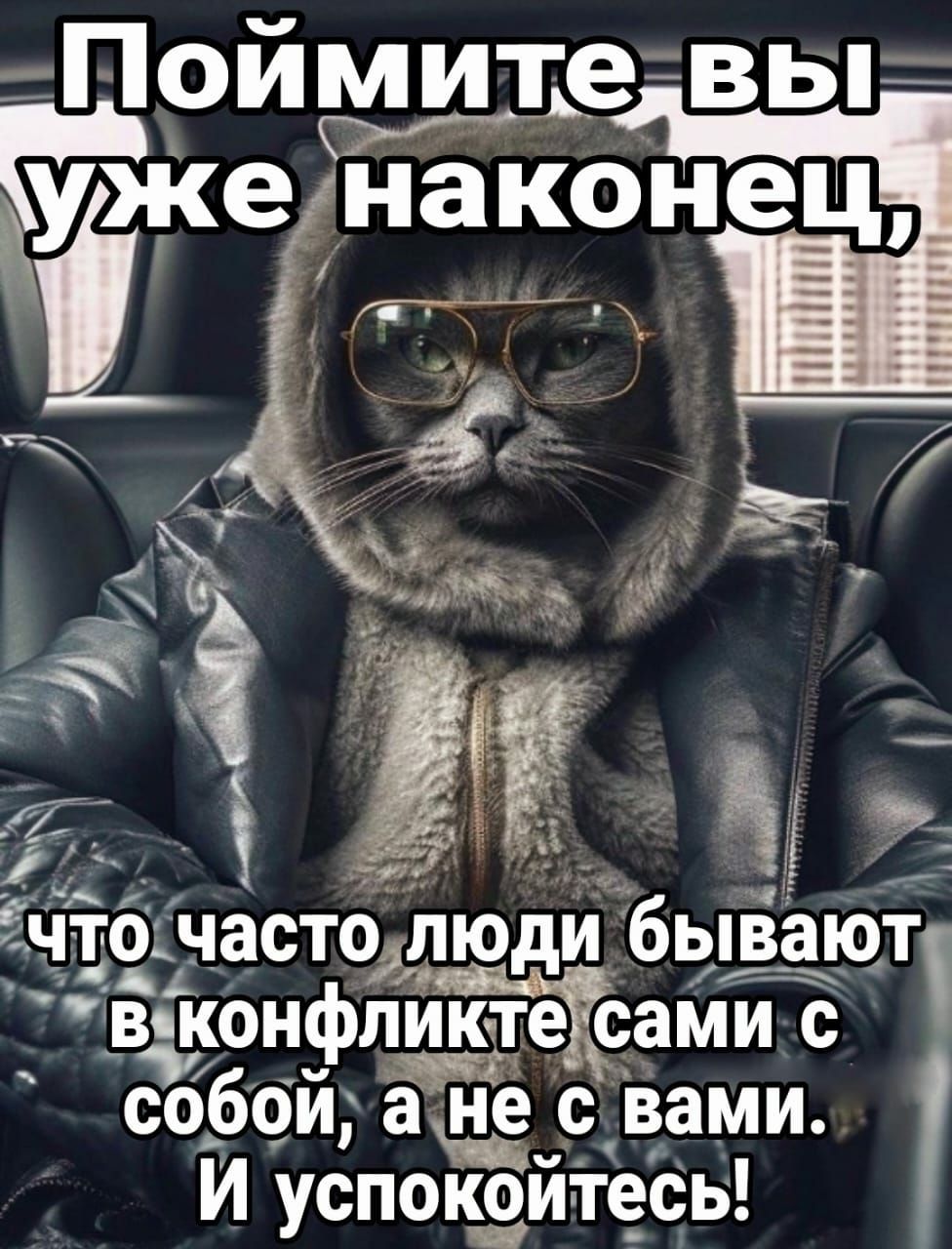 вёонфликтйами с собой а 55 с вами И успокойтесь