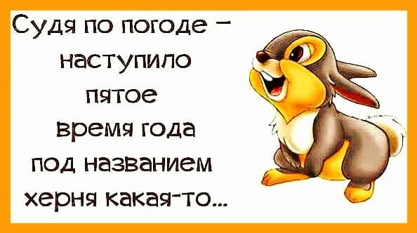 Судя по погоде наступило пятое время года под названием херня какая то