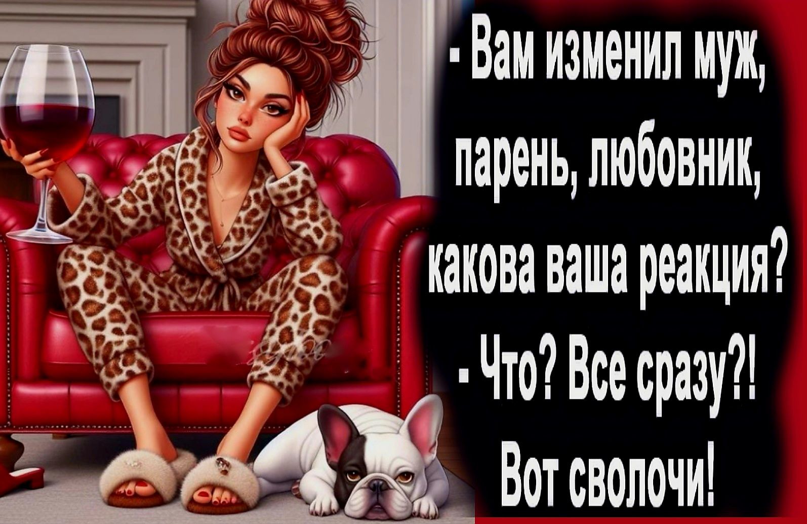 Вамизменилмуж пареньлюбовник какова ваша реакция ЧтоВсесразу Ботсволочи