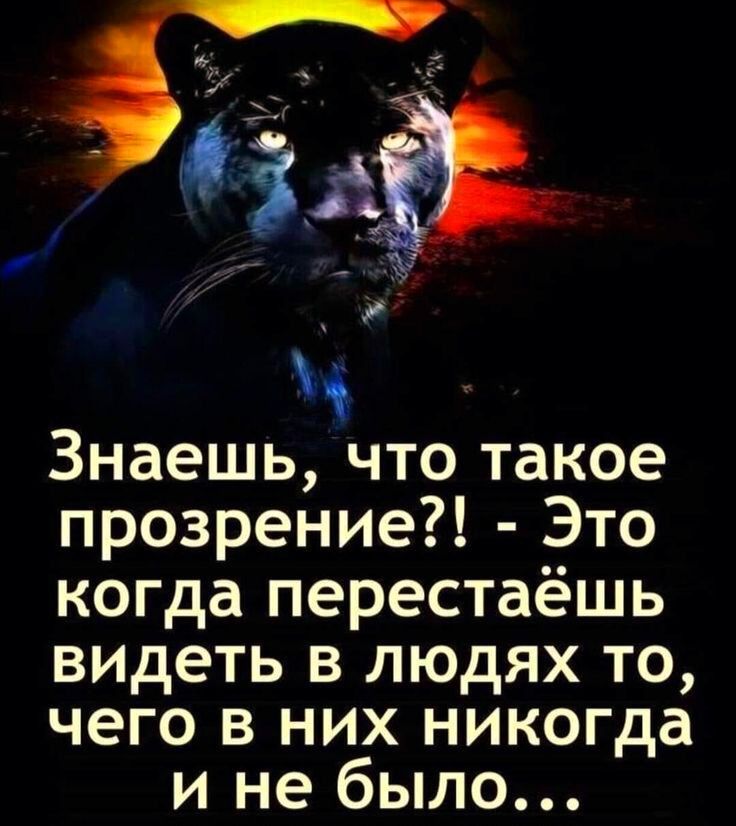 Знаешь что такое прозрение Это когда перестаёшь видеть в людях то чего в них никогда и не было