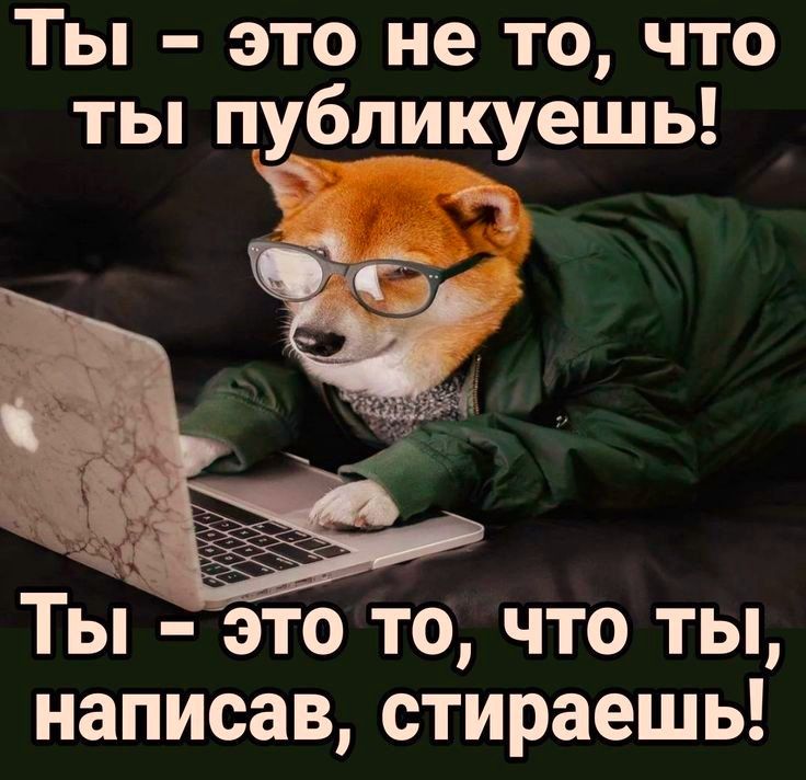 Ты это не то что ты публикуешь написав стираешь