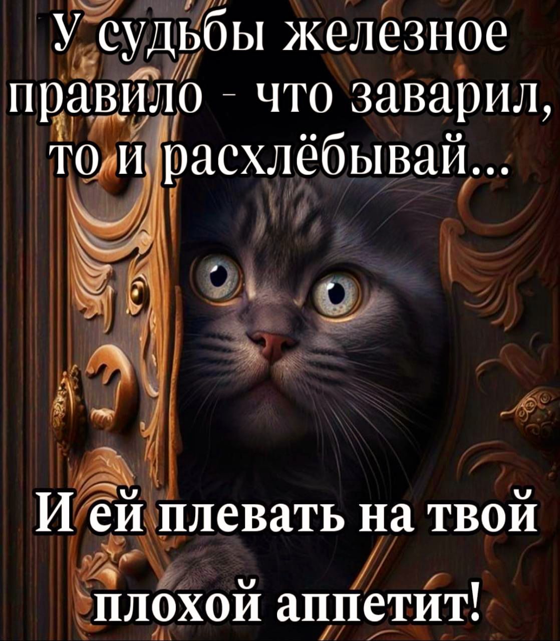 Усу дбы железное правило что заварил Ъвасхлебываи и плевать на твой ЁПЛОХОИ аппетит Л