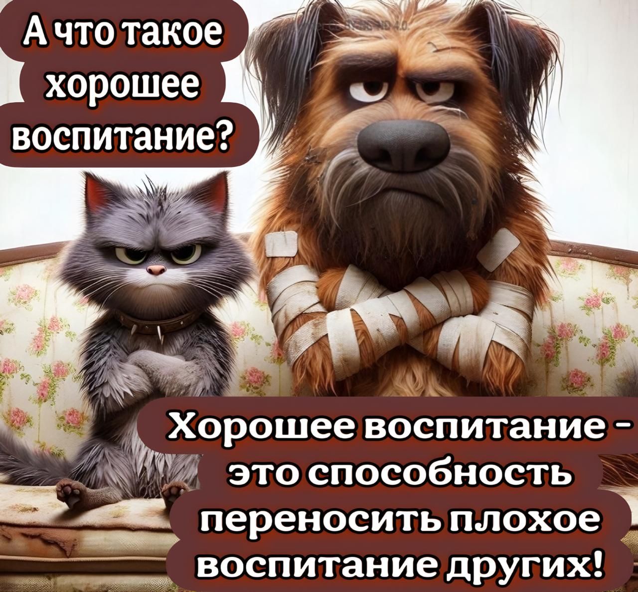 А что такое хорошее воспитание? Хорошее воспитание - это способность переносить плохое воспитание других!