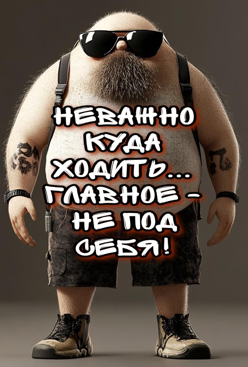 НЕВАЖНО КУДА ХОДИТЬ... ГЛАВНОЕ - НЕ ПОД СЕБЯ!