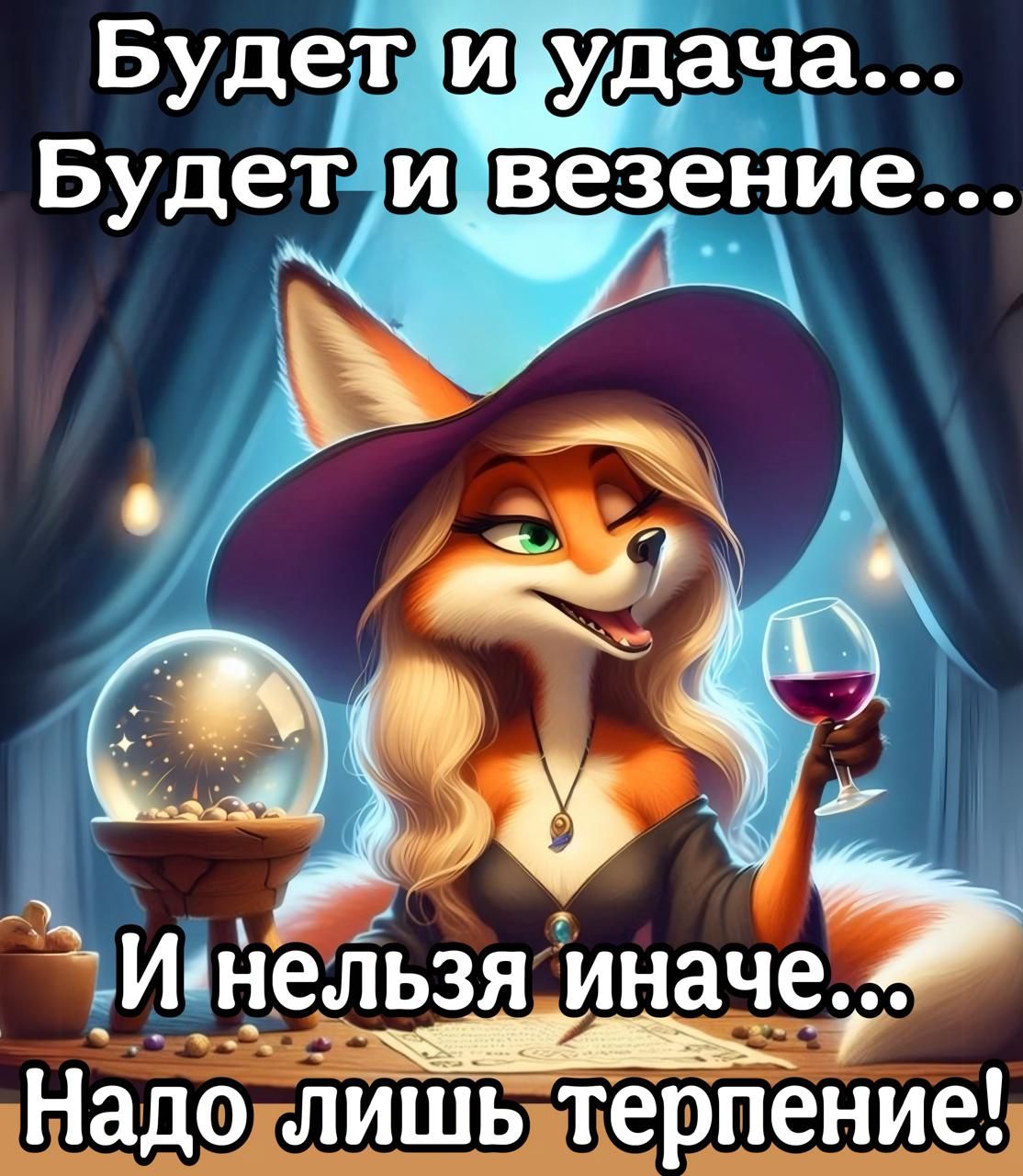 Будет и удача... Будет и везение... И нельзя иначе... Надо лишь терпение!