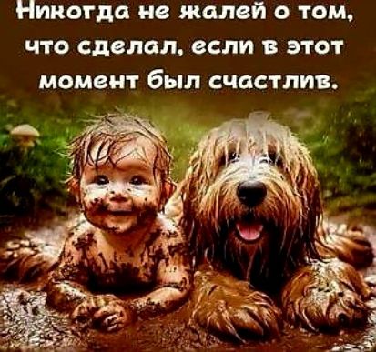 Никогда не жалею о том, что сделал, если в этот момент был счастлив.
