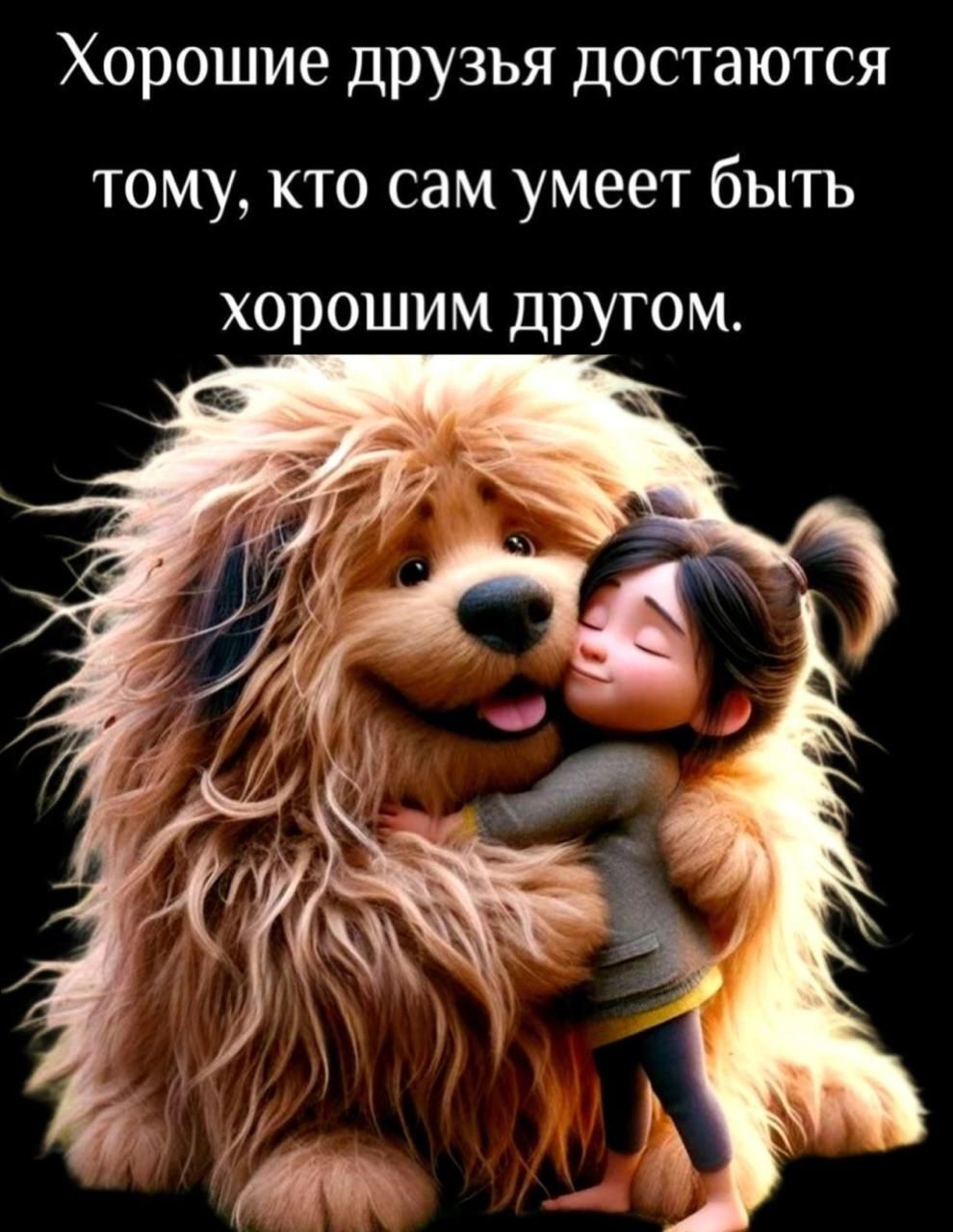 Хорошие друзья достаются тому, кто сам умеет быть хорошим другом.
