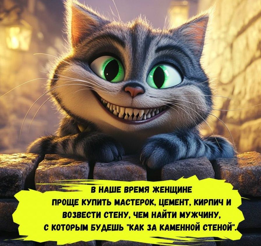 В наше время женщине проще купить мастерок, цемент, кирпич и возвести стену, чем найти мужчину, с которым будешь 