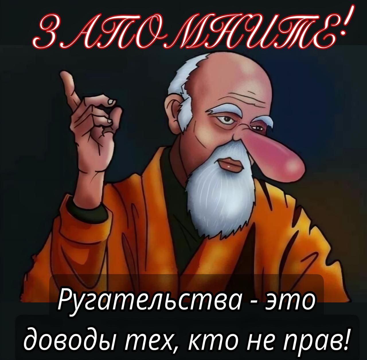 ЗАПОМНИТЕ! Ругательства - это доводы тех, кто не прав!