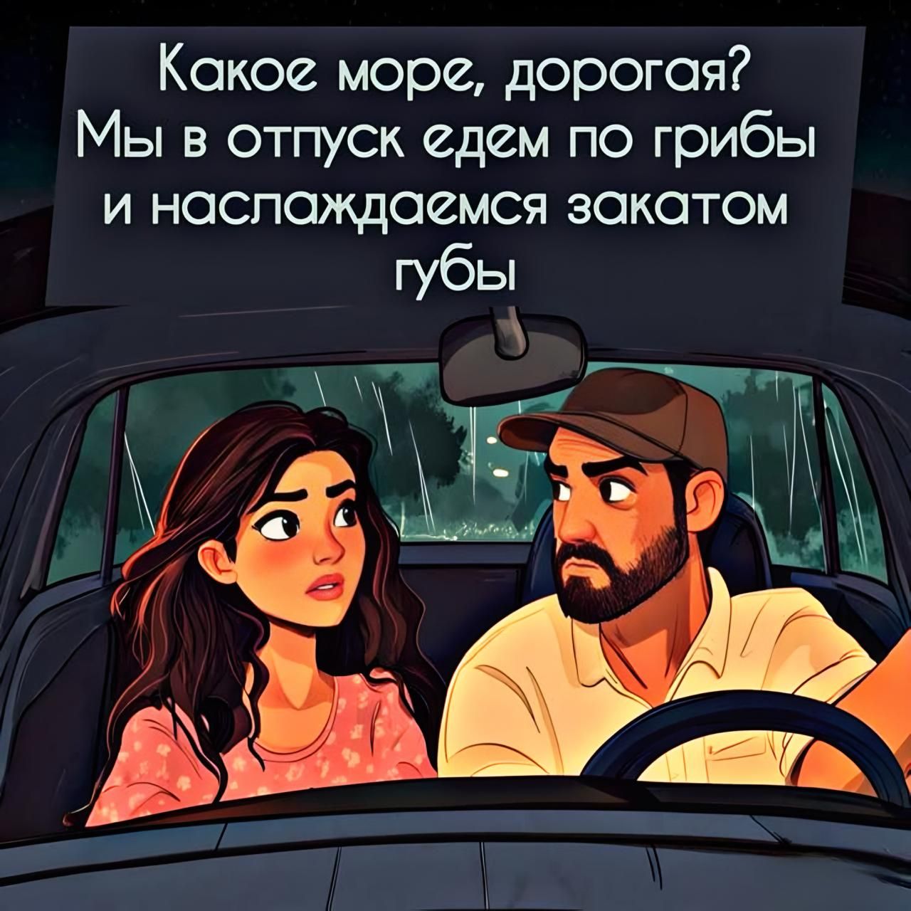 Какое море, дорогая? Мы в отпуск едим по грибы и наслаждаемся закатом губы