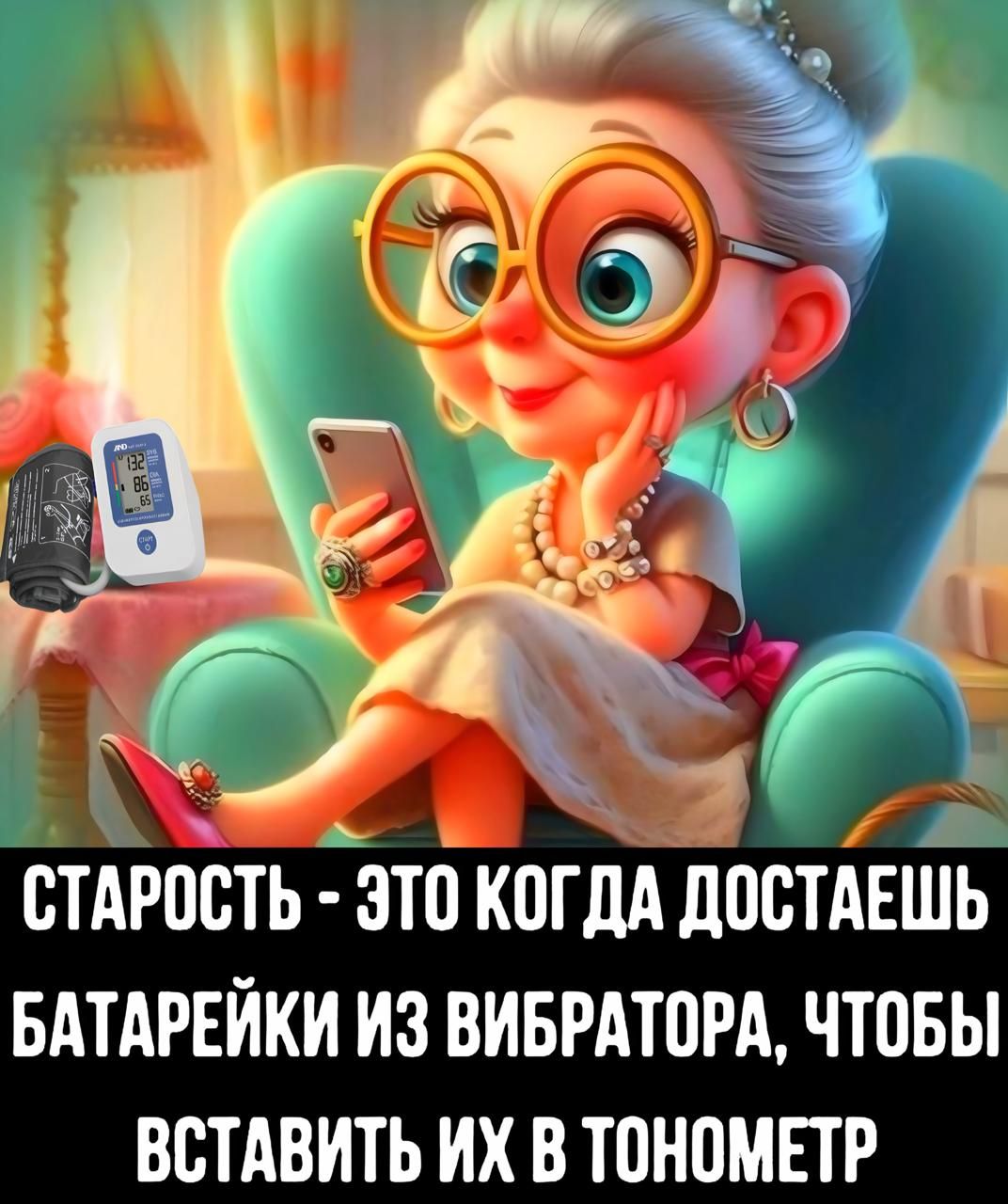 СТАРОСТЬ - ЭТО КОГДА ДОСТАЕШЬ БАТАРЕЙКИ ИЗ ВИБРАТОРА, ЧТОБЫ ВСТАВИТЬ ИХ В ТОНОМЕТР