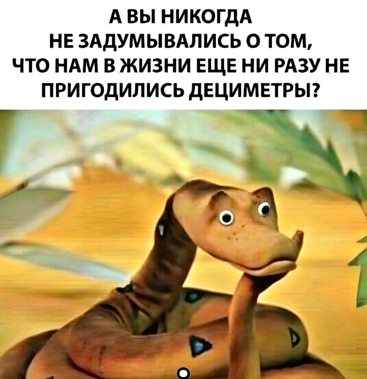 А ВЫ НИКОГДА НЕ ЗАДУМЫВАЛИСЬ О ТОМ, ЧТО НАМ В ЖИЗНИ ЕЩЕ НИ РАЗУ НЕ ПРИГОДИЛИСЬ ДЕЦИМЕТРЫ?