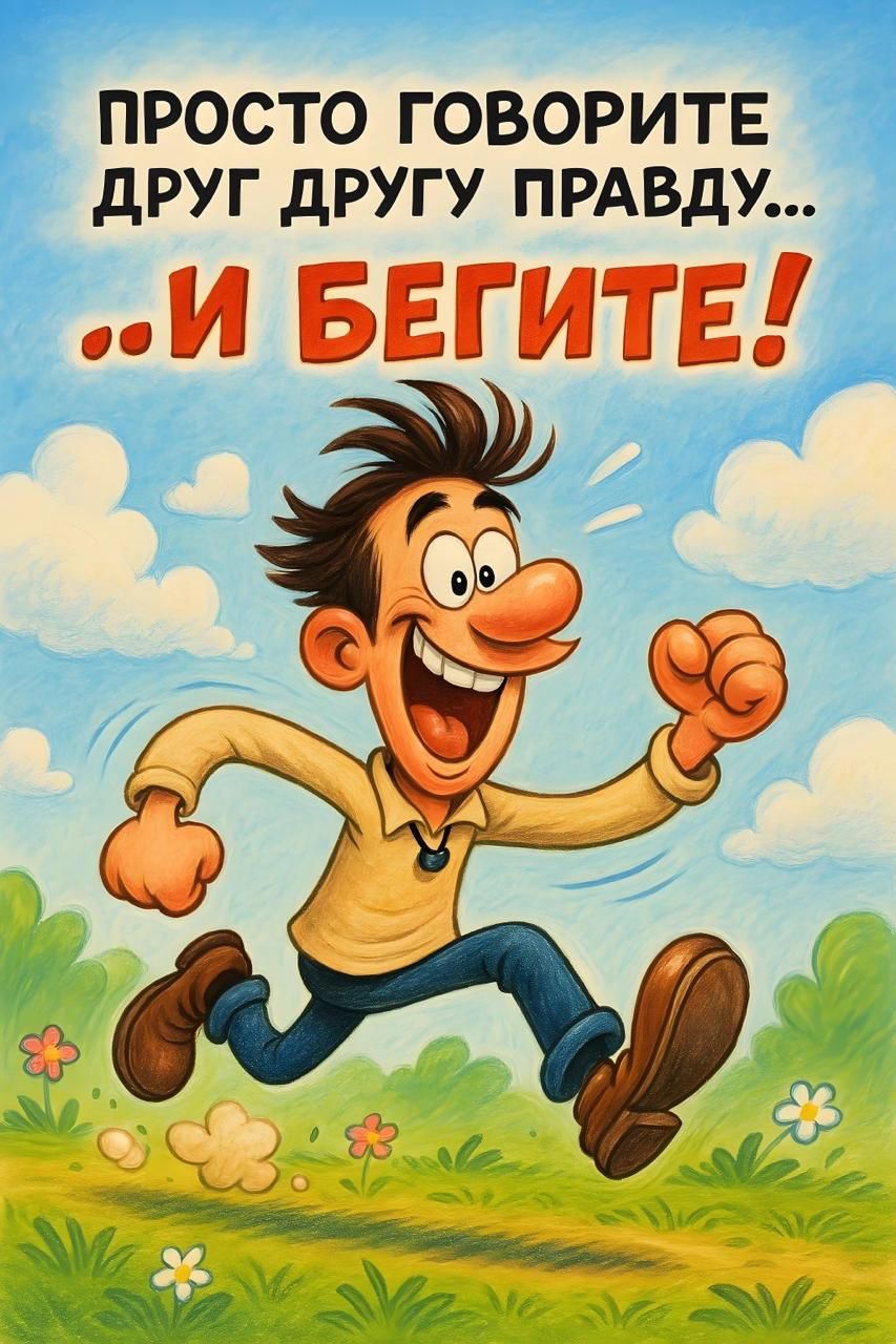 ПРОСТО ГОВОРИТЕ ДРУГ ДРУГУ ПРАВДУ... ..И БЕГИТЕ!