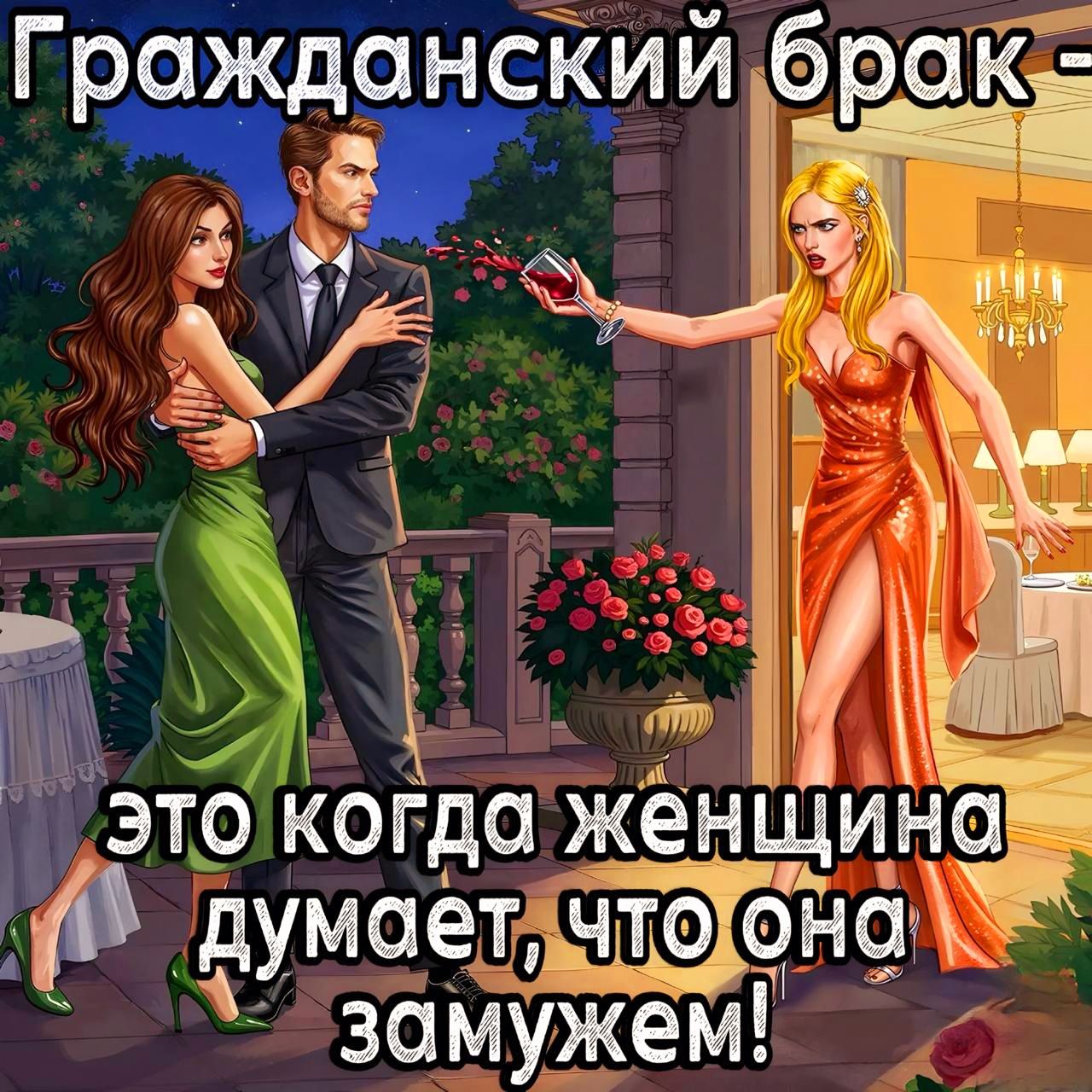 Гражданский брак - это когда женщина думает, что она замужем!