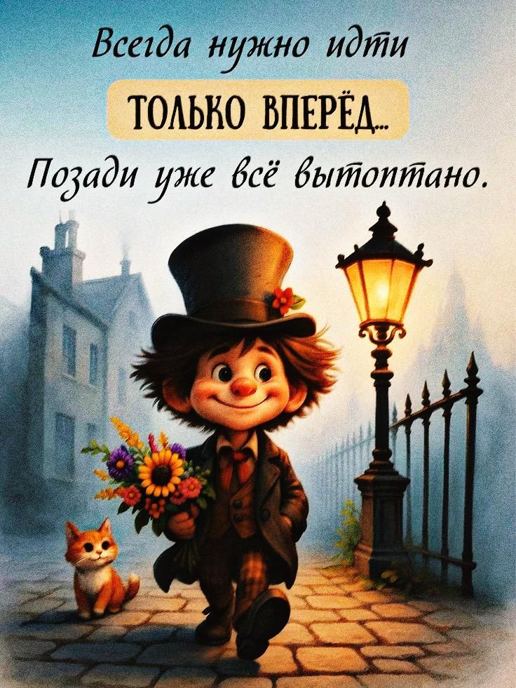 Всегда нужно идти ТОЛЬКО ВПЕРЕД... Позади уже всё вытоптано.