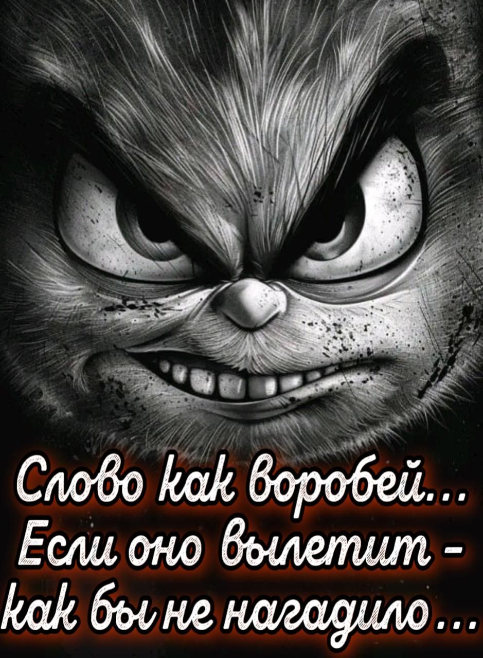 Слово как воробей... Если оно вылетит - как бы не нагадило...