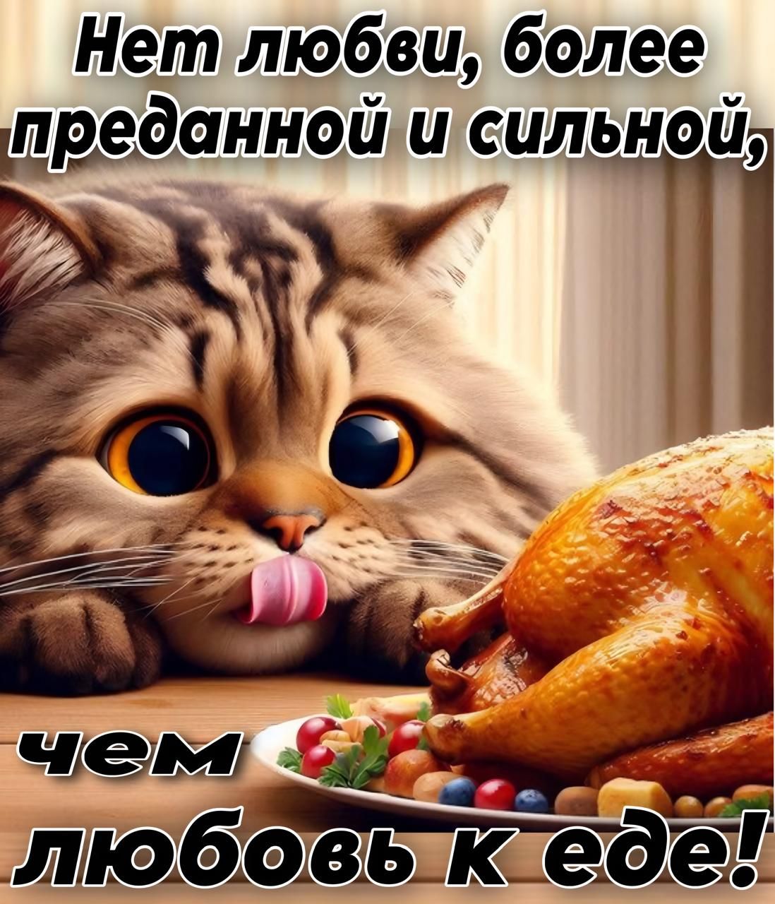Нет любви, более преданной и сильной, чем любовь к еде!