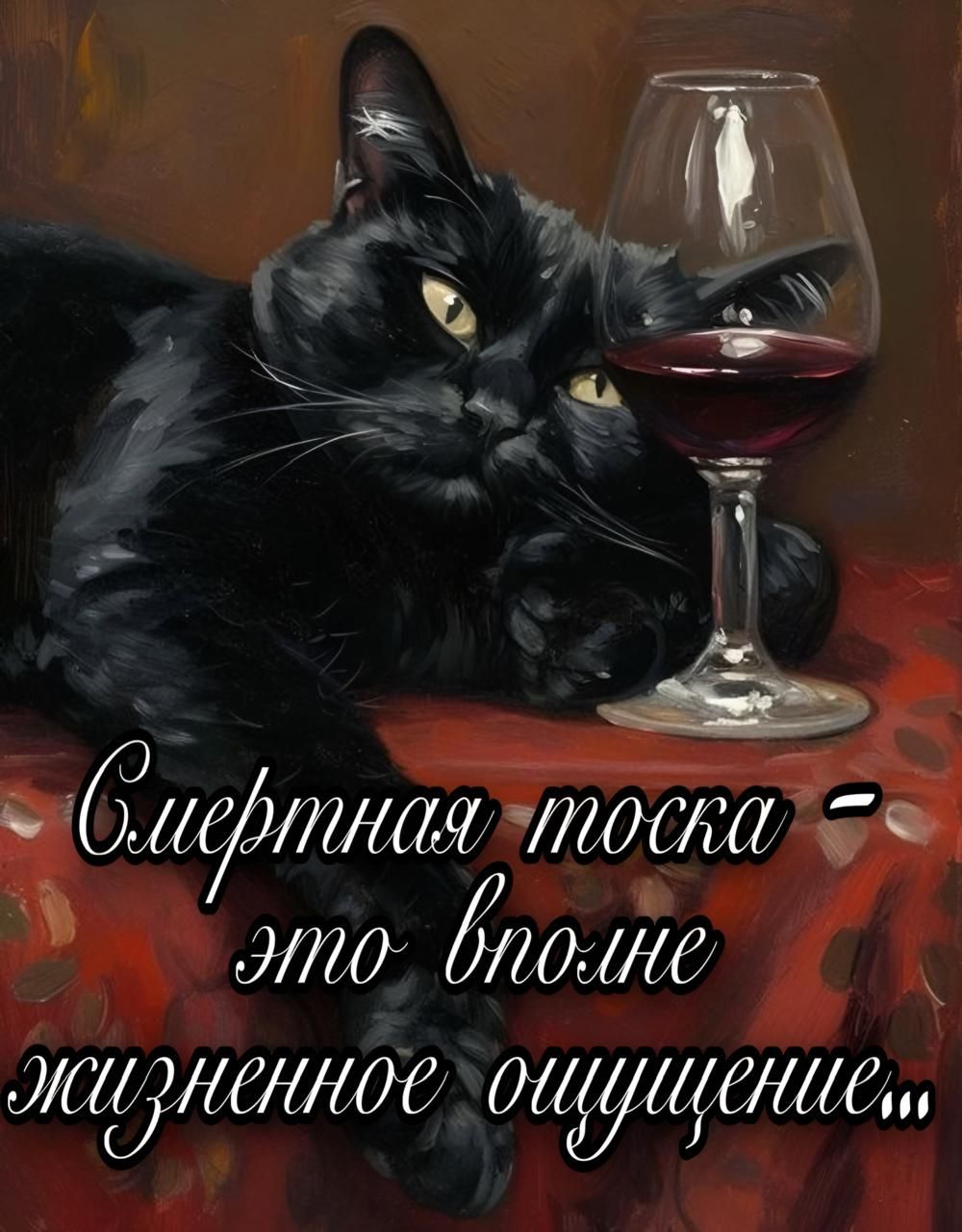 Смертная тоска - это вполне жизненное ощущение...