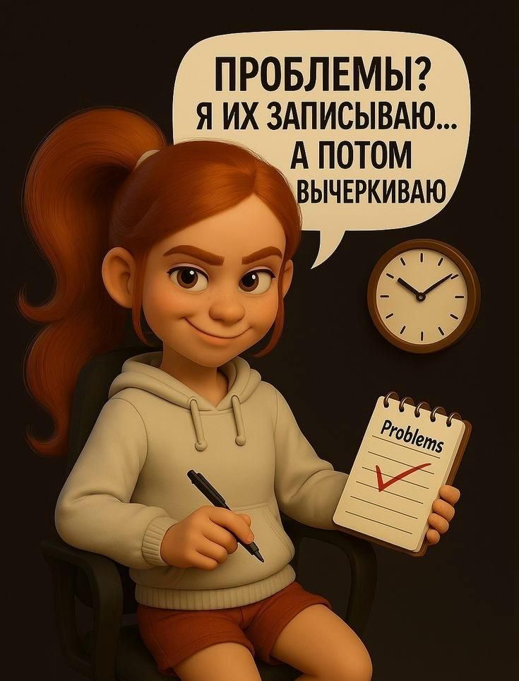 ПРОБЛЕМЫ? Я ИХ ЗАПИСЫВАЮ... А ПОТОМ ВЫЧЕРКИВАЮ