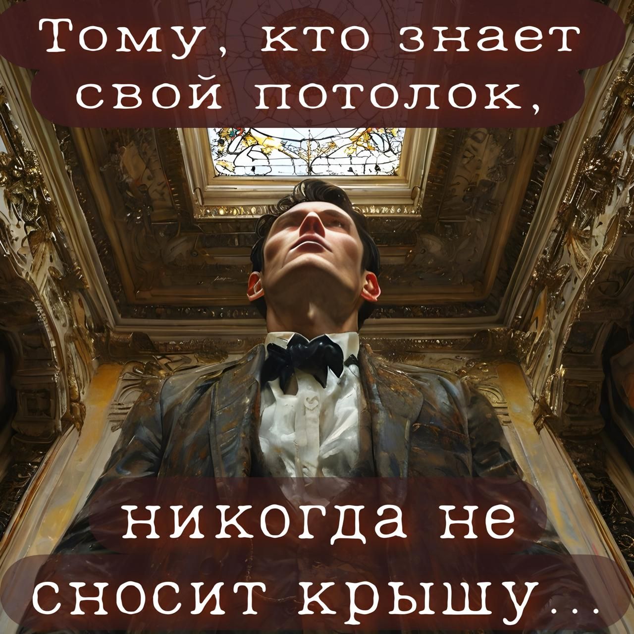 Тому, кто знает свой потолок, никогда не сносит крышу...