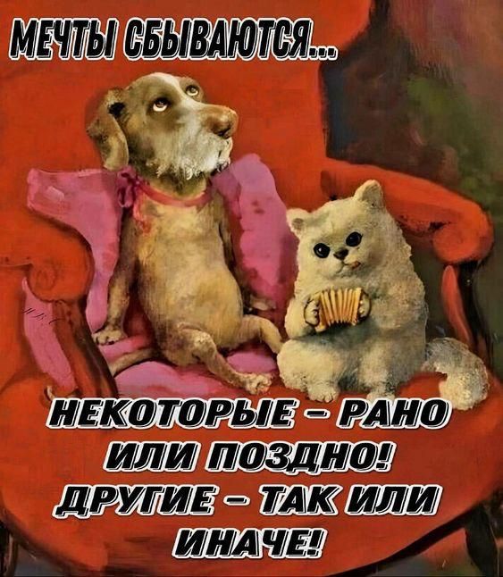 Мечты сбываются... Некоторые - рано или поздно! Другие - так или иначе!