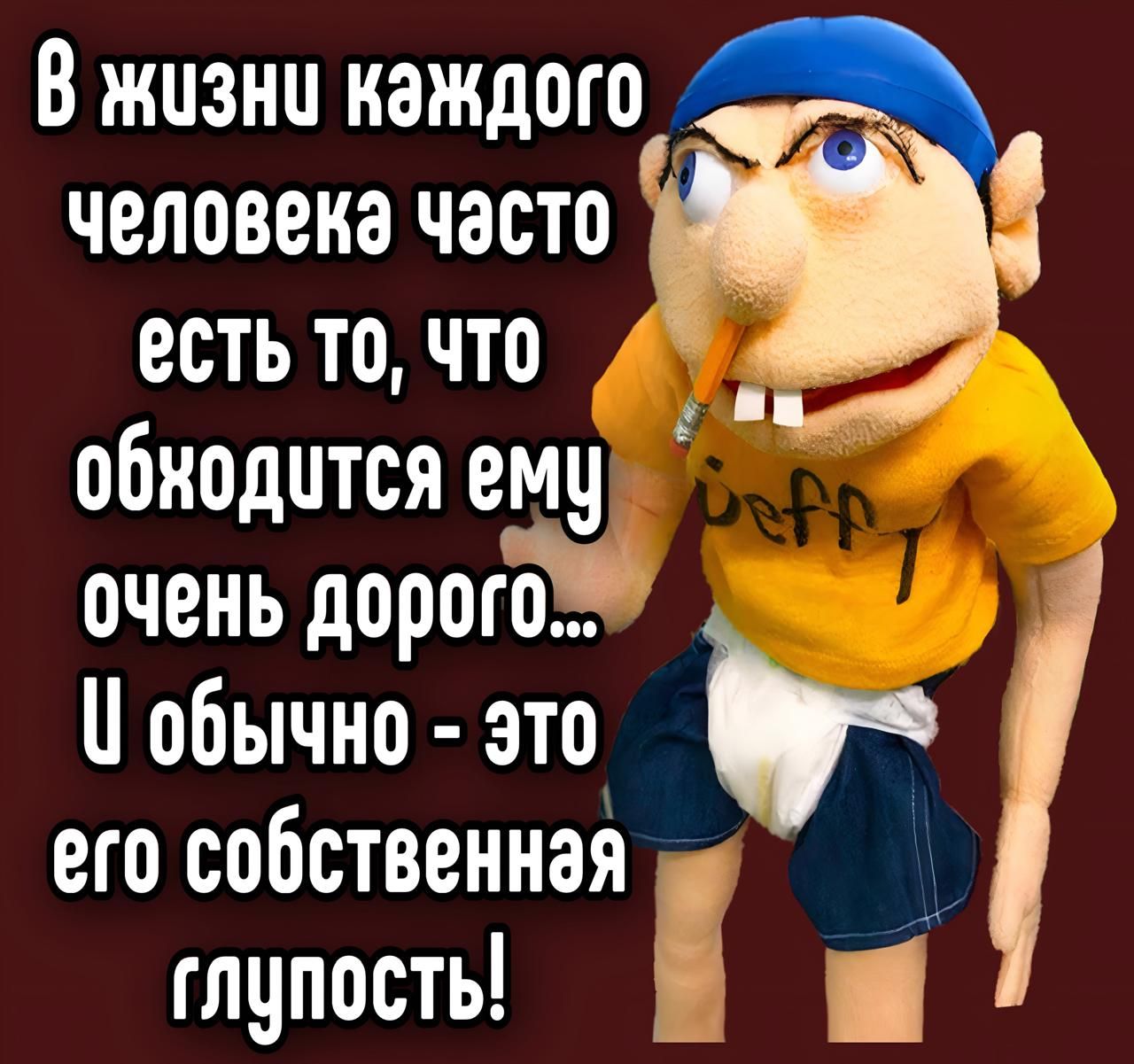 В жизни каждого человека часто есть то, что обходится ему очень дорого... И обычно - это его собственная глупость!