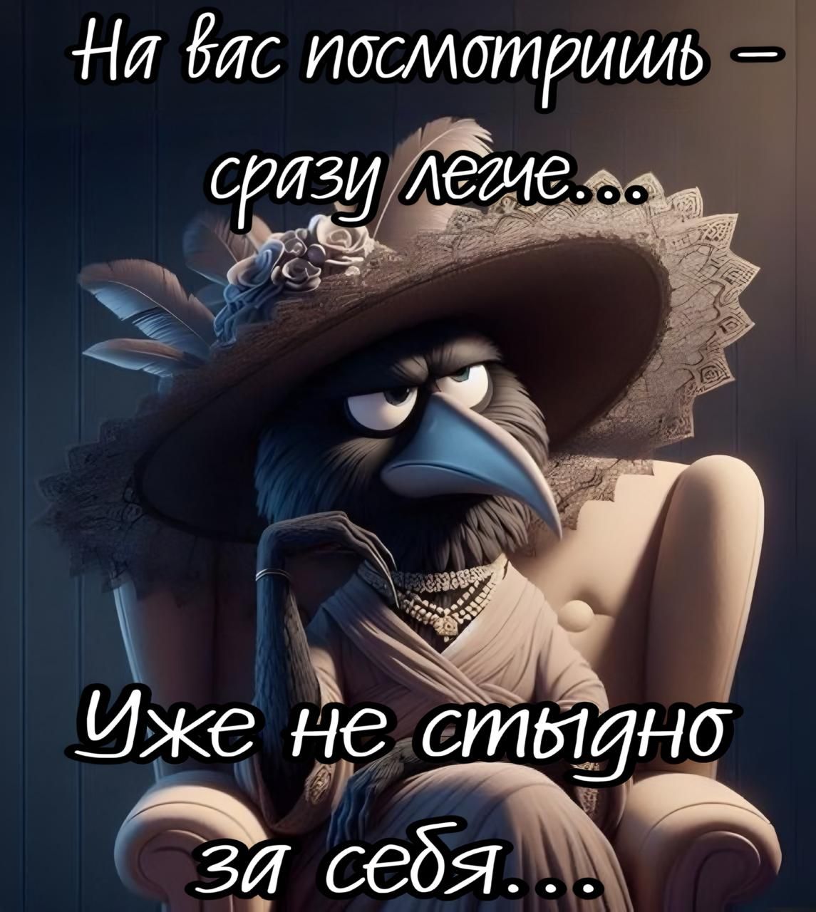 На вас посмотреть - сразу легче...
Уже не стыдно за себя....