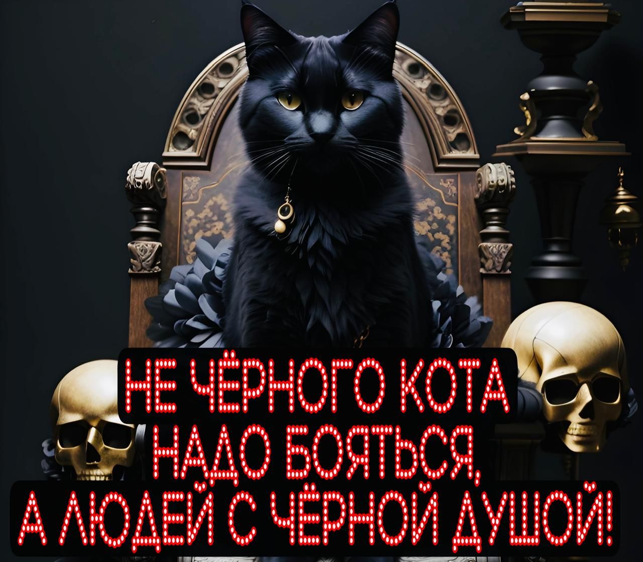 НЕ ЧЁРНОГО КОТА НАДО БОЯТЬСЯ, А ЛЮДЕЙ С ЧЁРНОЙ ДУШОЙ!