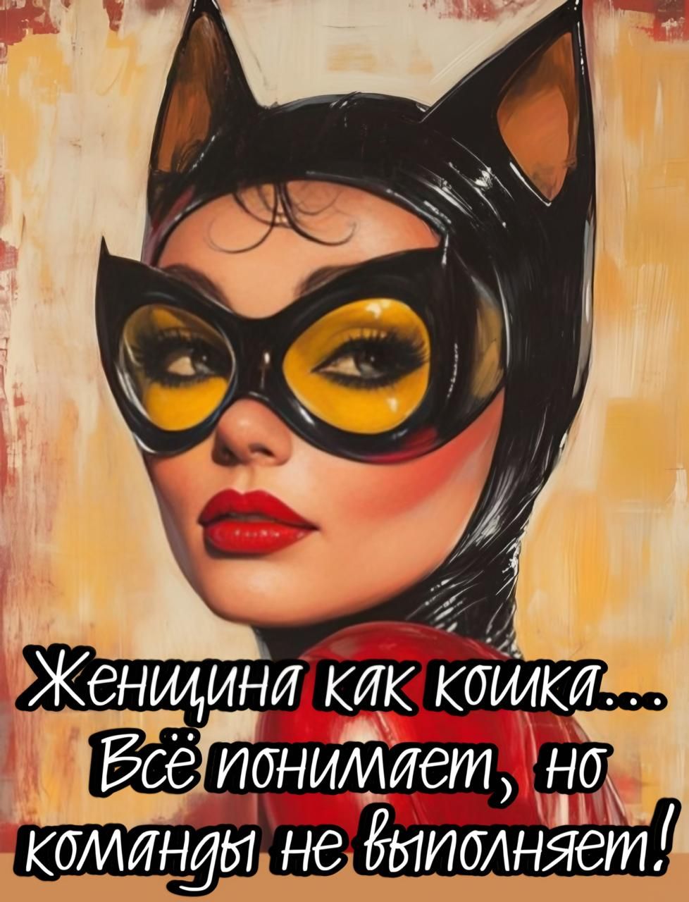 Женщина как кошка... Всё понимает, но команды не выполняет!