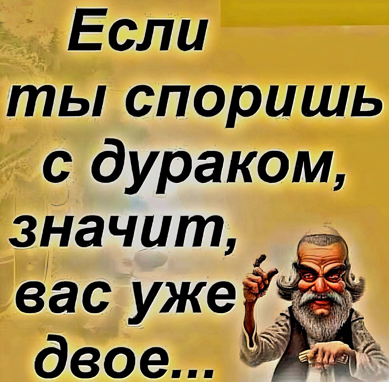 Если ты споришь с дураком, значит, вас уже двое...