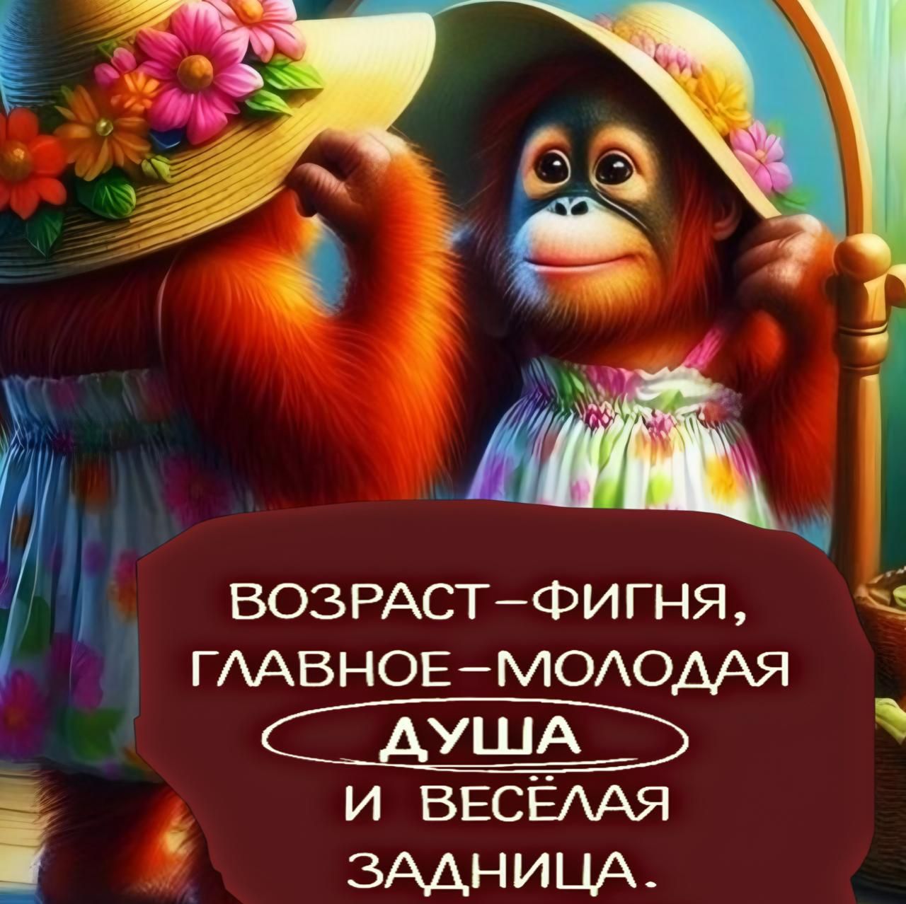 ВОЗРАСТ-ФИГНЯ, ГЛАВНОЕ-МОЛОДАЯ ДУША И ВЕСЁЛАЯ ЗАДНИЦА.