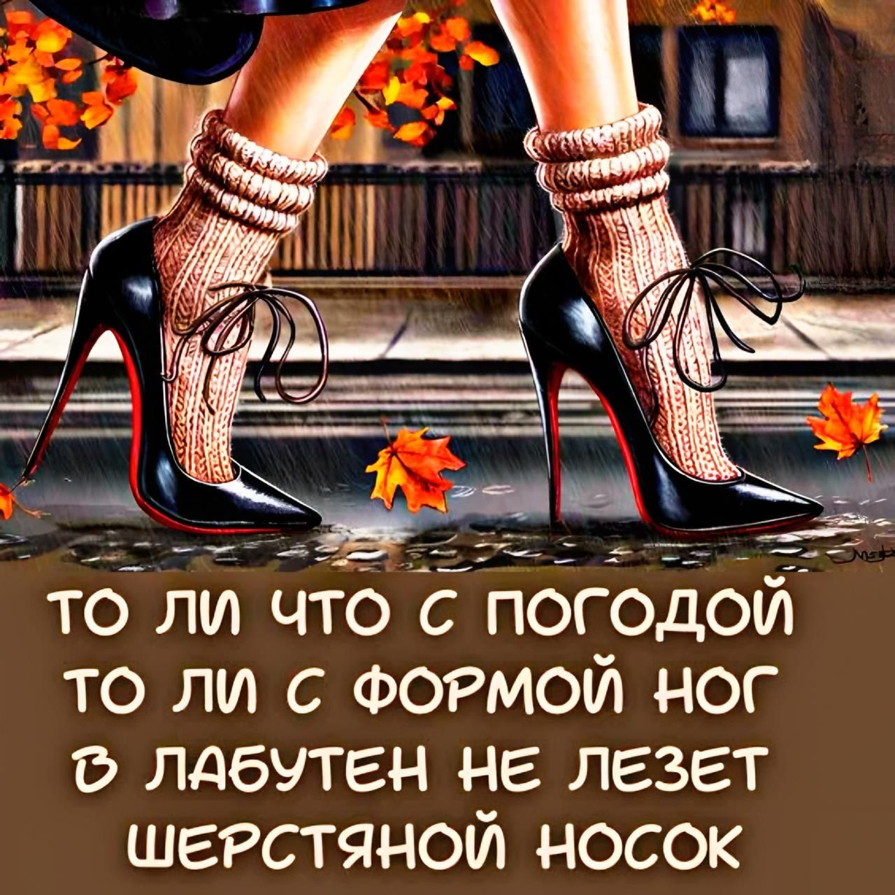 ТО ЛИ ЧТО С ПОГОДОЙ ТО ЛИ С ФОРМОЙ НОГ В ЛАБУТЕН НЕ ЛЕЗЕТ ШЕРСТЯНОЙ НОСКОК