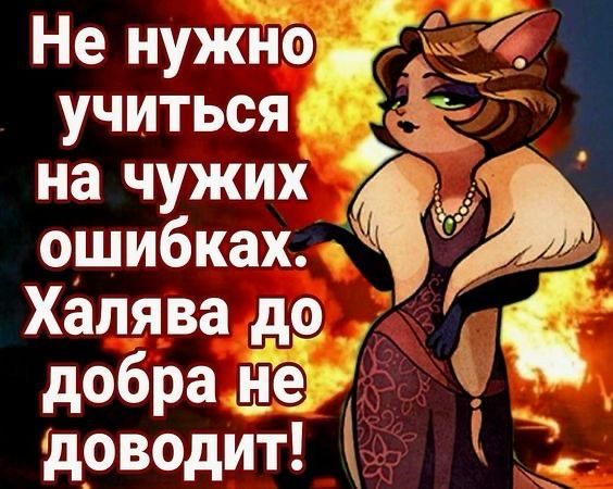 Не нужно учиться на чужих ошибках. Халява до добра не доводит!