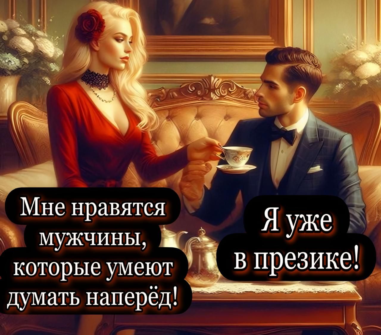 Мне нравятся мужчины, которые умеют думать наперед! Я уже в презике!