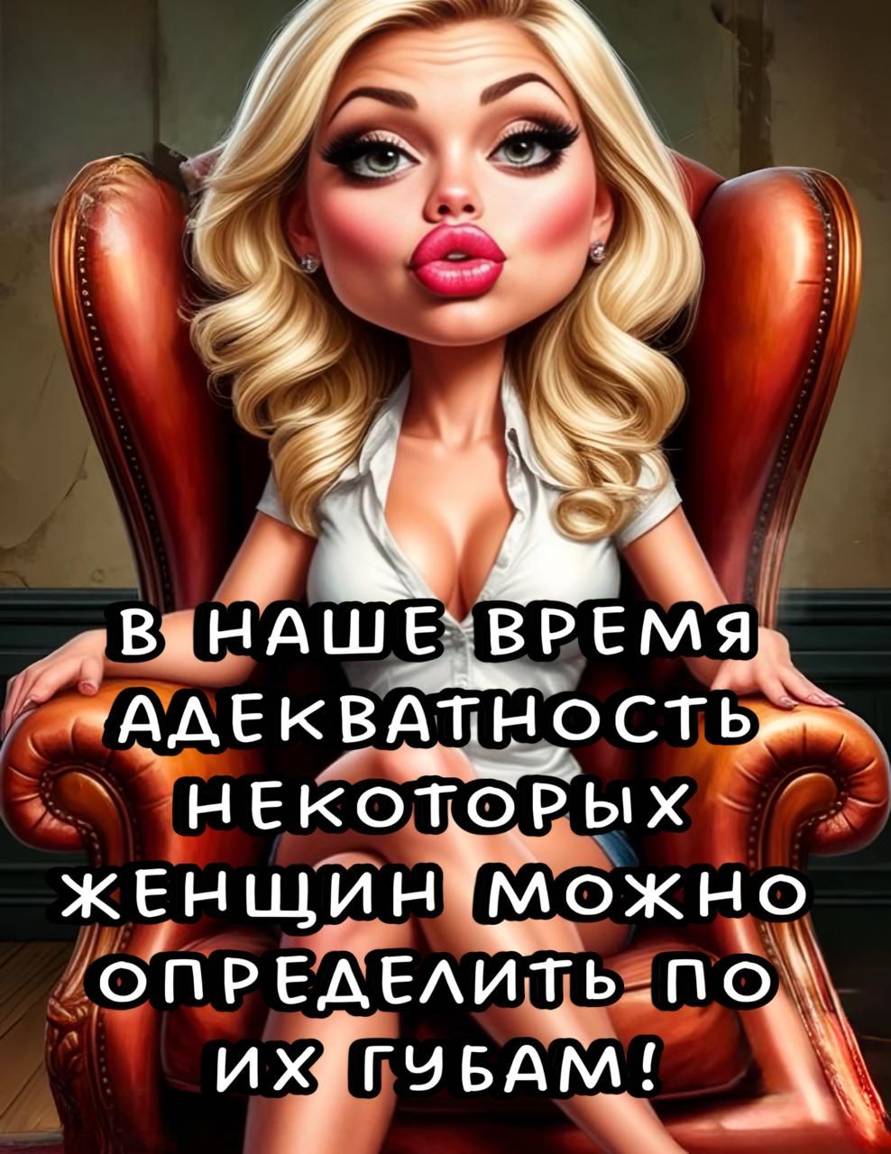 В наше время адекватность некоторых женщин можно определить по их губам!