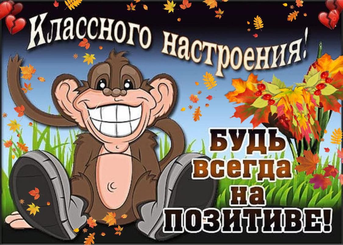 Классного настроения! БУДЬ всегда на позитиве!