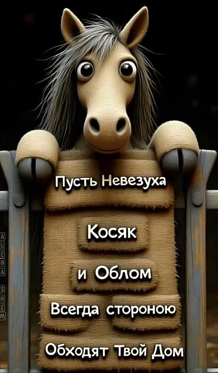 Пусть Невезуха
Косяк
и Облом
Всегда стороною
Обходят Твой Дом