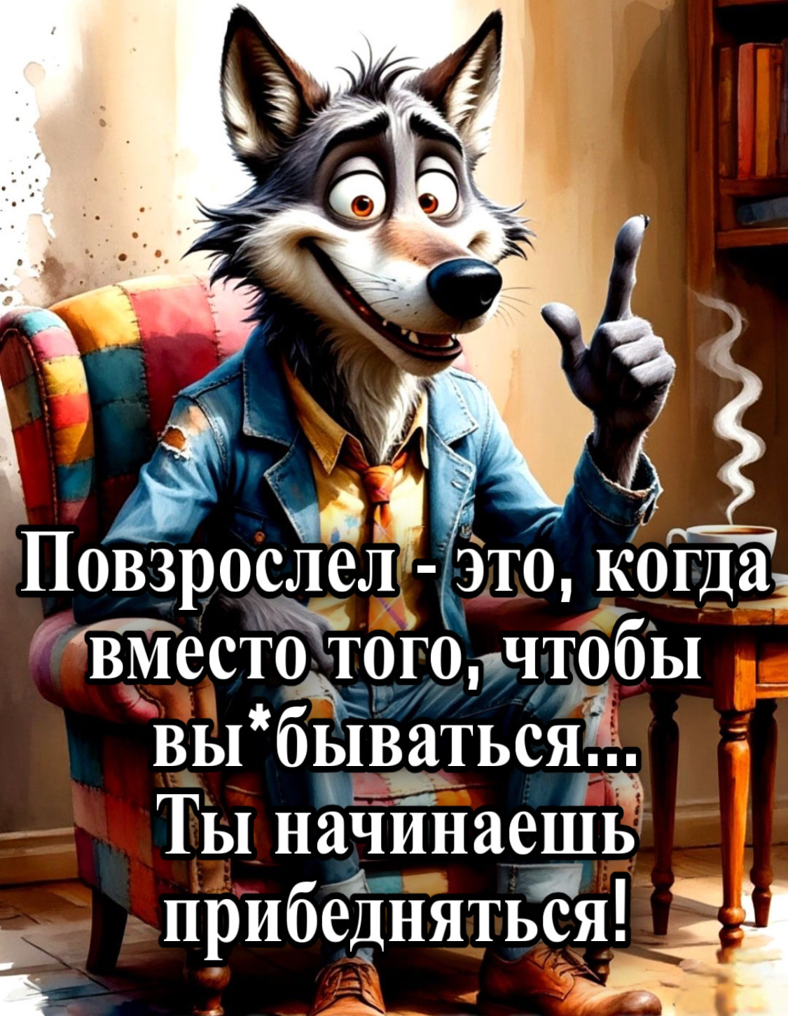 Повзрослел - это, когда вместо того, чтобы вы*бываться... Ты начинаешь прибедняться!