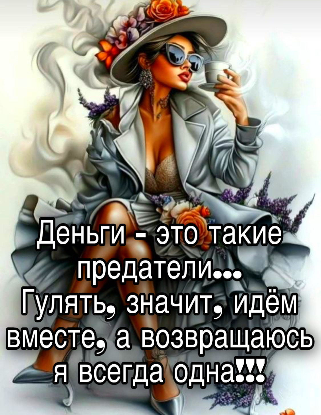 Деньги - это такие предатели... Гулять, значит, идём вместе, а возвращаюсь я всегда одна!!!