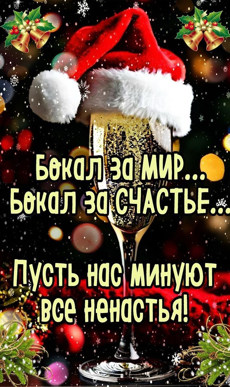 Бокал за мир... Бокал за счастье... Пусть нас минуют все ненастья!