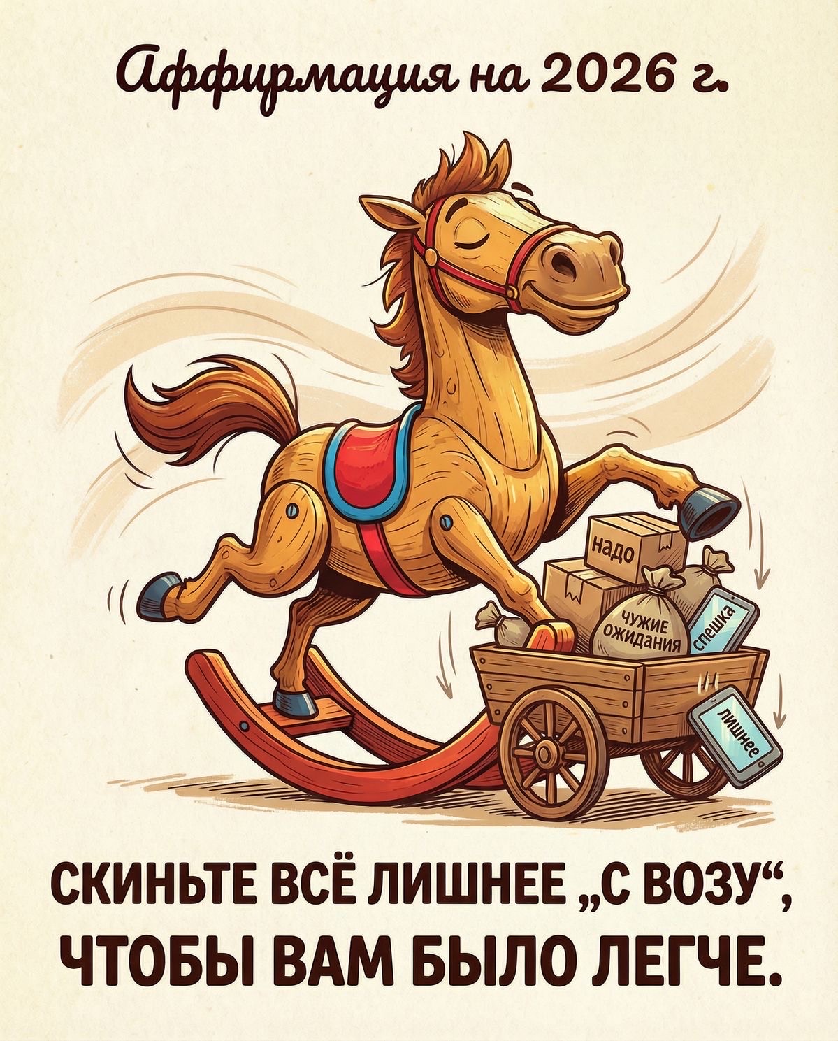 Афорфмaция на 2026 г. СКИНЬТЕ ВСЁ ЛИШНЕЕ, С ВОЗУ, ЧТОБЫ ВАМ БЫЛО ЛЕГЧЕ.