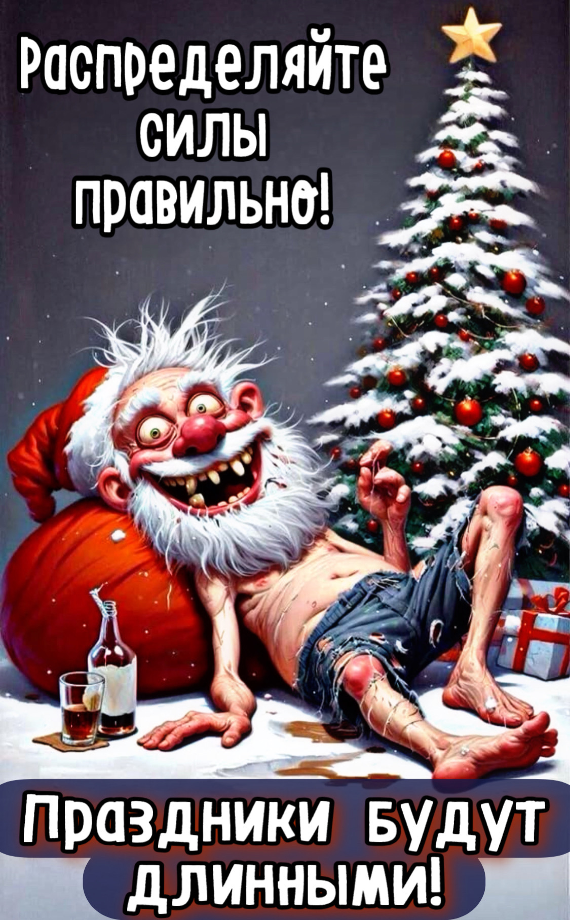 Распределяйте силы правильно! Праздники будут длинными!